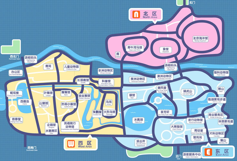 北京動物園導覽圖