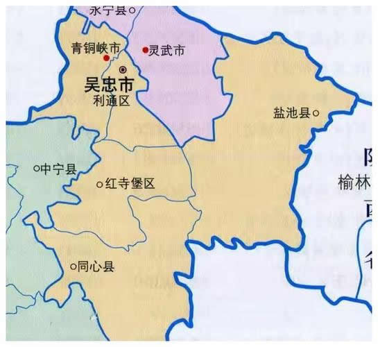 吳忠市地圖