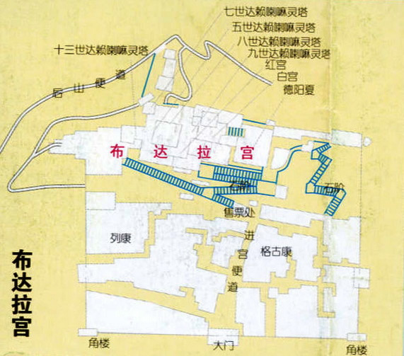 布達拉宮導(dǎo)游地圖
